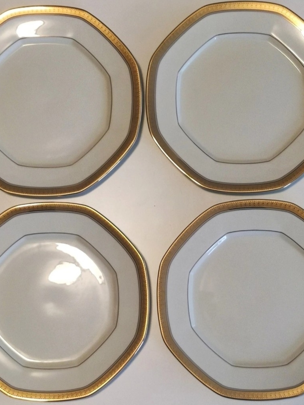Gold Encrusted Band, Gold Line & Verge Palatial Gold by Mikasa 9" Four Plates